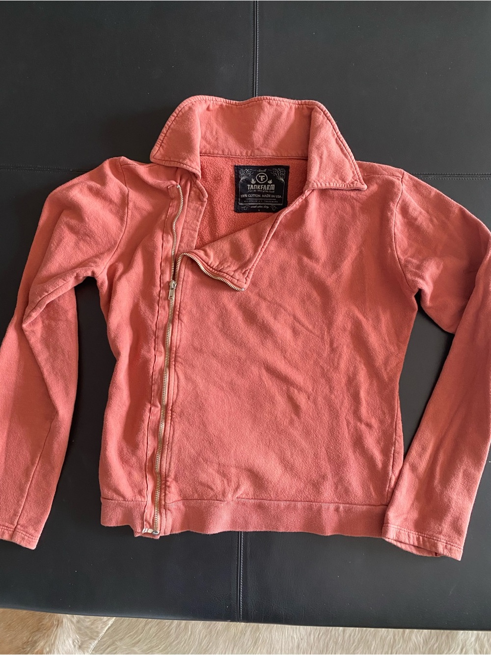 Y2K Tankfarm Asymmetrical Zip Jacket, sz Small